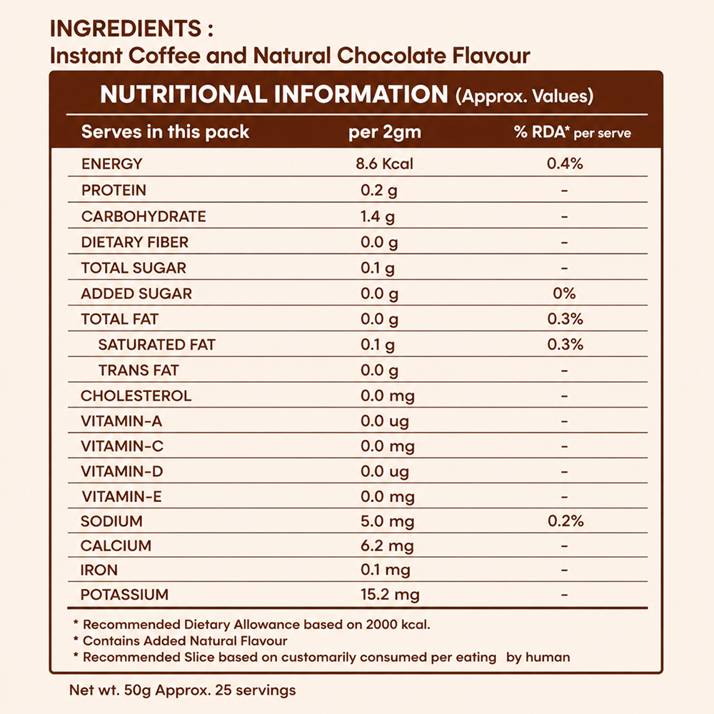 Pure Mocha Instant Coffee Powder