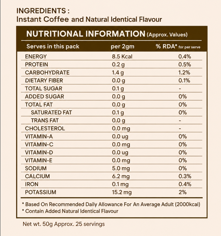 Pure Espresso Instant Coffee Powder