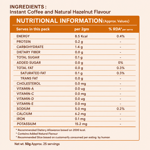 Pure Vanilla Instant Coffee Powder